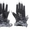 Heksen Handschoen Met Zilveren Nagels Voor Halloween
