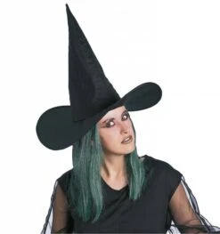 Heksenhoed Met Groen Haar Voor Halloween
