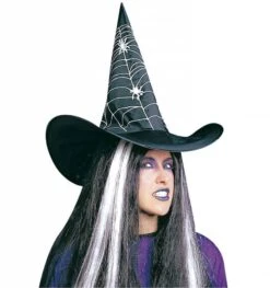 Heksenhoed, Spinnenweb Met Spinnen Voor Halloween Party's