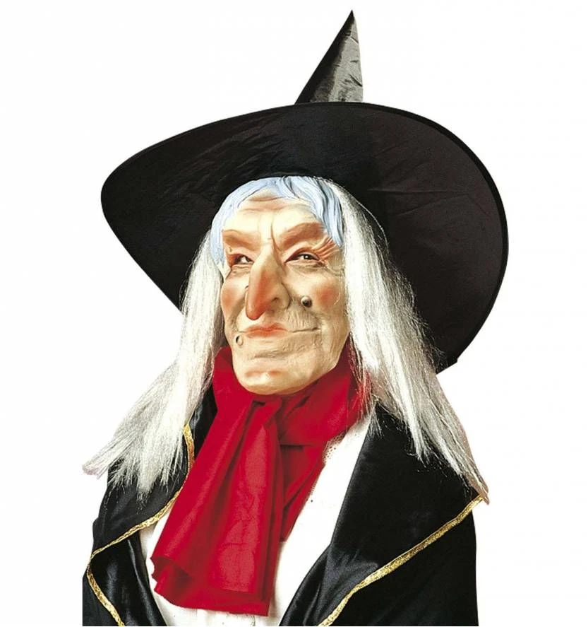 Heksenmaskers Met Hoed En Haar Voor Halloween 3 Heksenmaskers Met Hoed En Haar Voor Halloween - Afbeelding 3