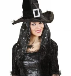 Heksenpruik Met Zilveren Sterretjes