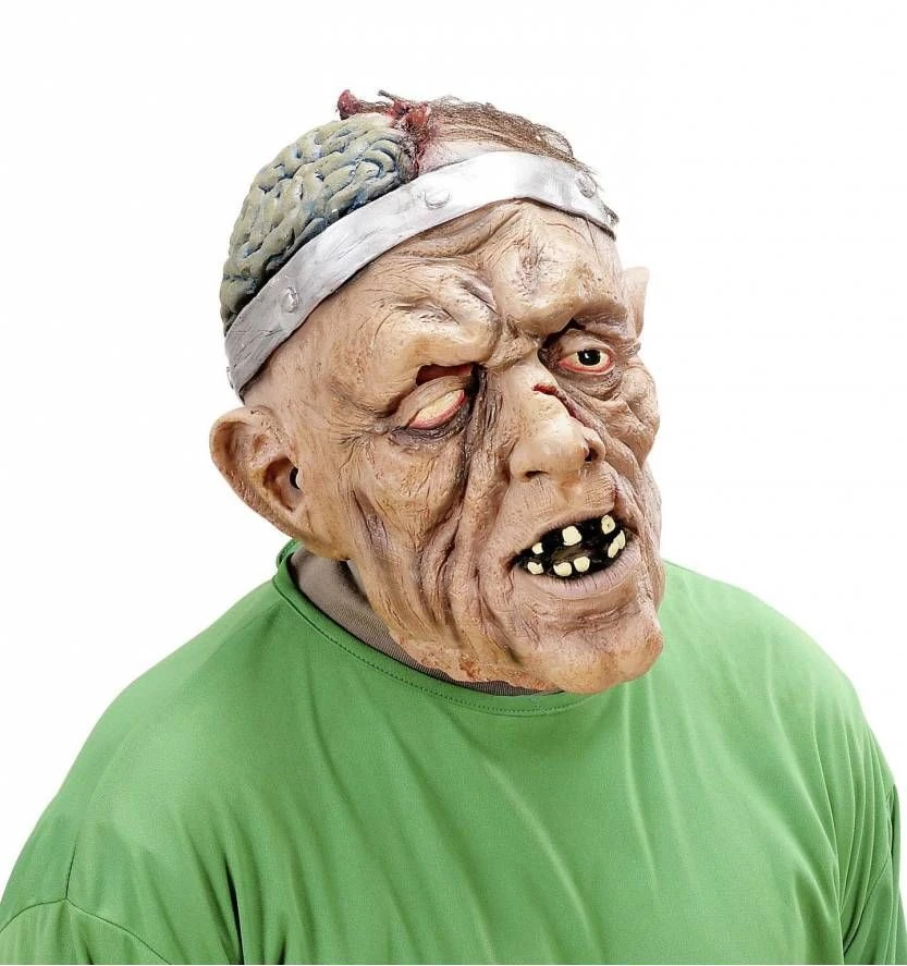 Hersenoperatie Masker Met Pruik Voor Halloween 1 Hersenoperatie Masker Met Pruik Voor Halloween