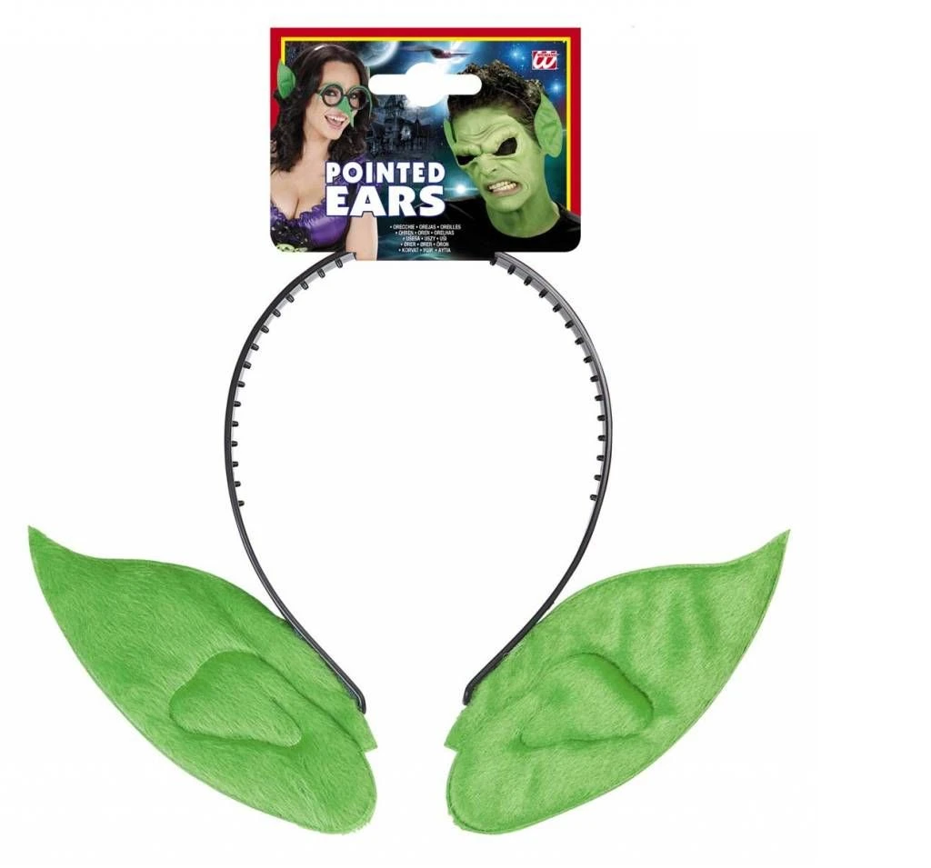 Hoofdband Met Groene Punt-oren Voor Heksen 1 Hoofdband Met Groene Punt-oren Voor Heksen
