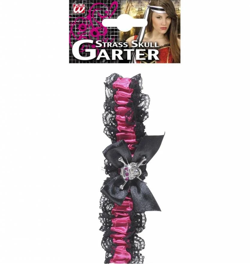 Kousenband Met Doodskop Voor Halloween 3 Kousenband Met Doodskop Voor Halloween - Afbeelding 3