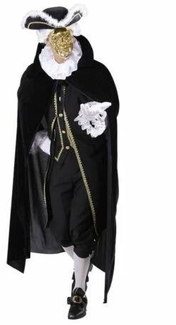 Mooie Fluwelen Zwarte Cape Voor Halloween -HalloweenkledingVerkoop mooie fluwelen zwarte cape voor halloween 2