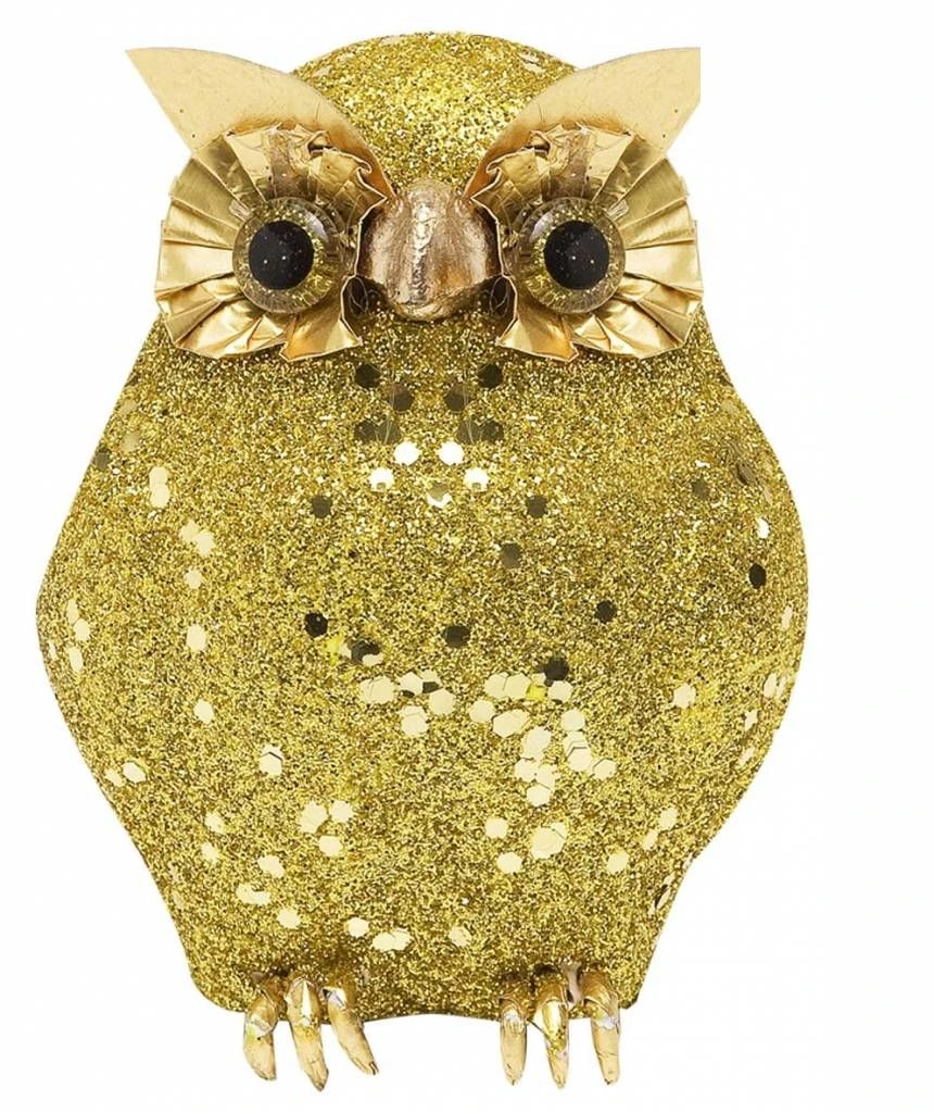 Namaak Glitter Uil Als Halloween Decoratie 3 Namaak Glitter Uil Als Halloween Decoratie - Afbeelding 3