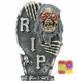 Namaak Grafsteen R.I.P Met Wisselende Lichtkleuren