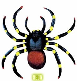 Neon Spinnen Voor Halloween