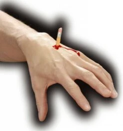 Nep Wond Met Potlood Door De Hand Voor Halloween