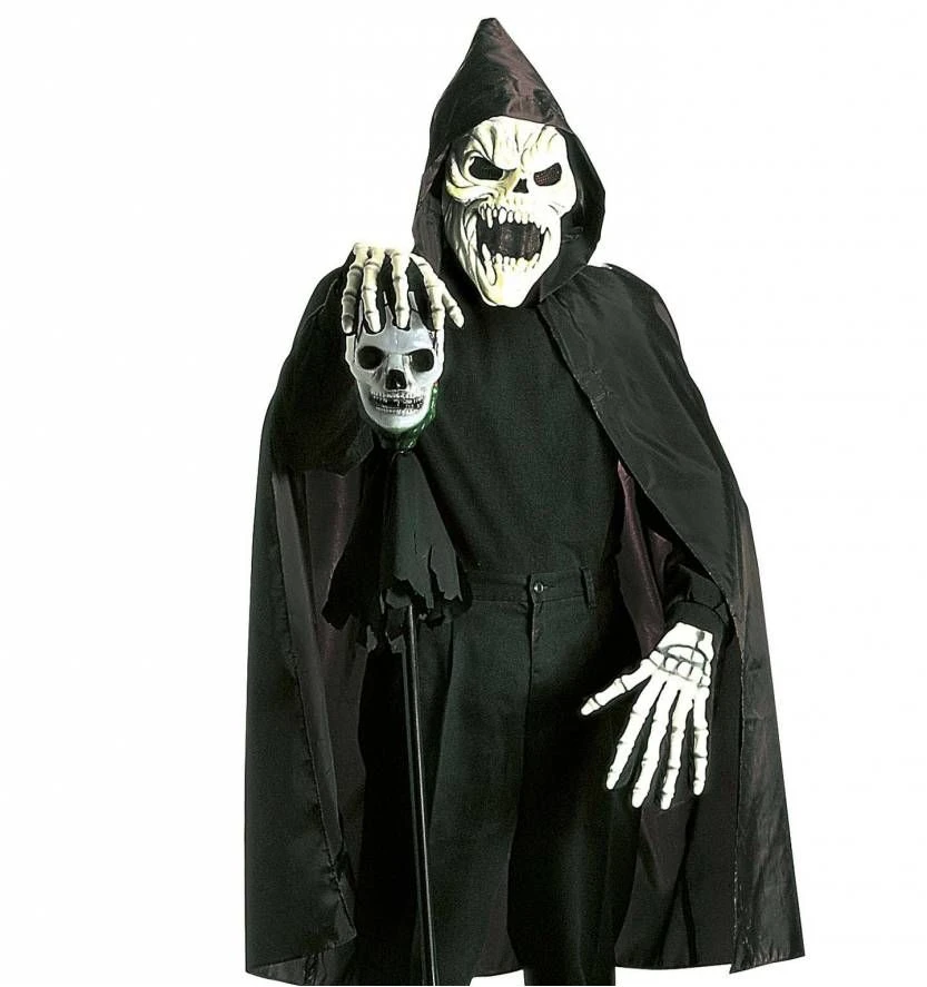 Oplichtende Schedelmasker Met Cape En Kraag 3 Oplichtende Schedelmasker Met Cape En Kraag - Afbeelding 3