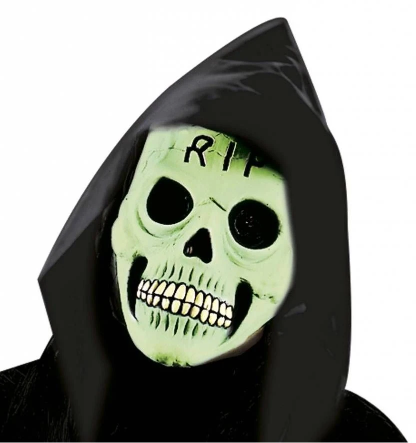 Oplichtende Schedelmasker Met Cape En Kraag 5 Oplichtende Schedelmasker Met Cape En Kraag - Afbeelding 5