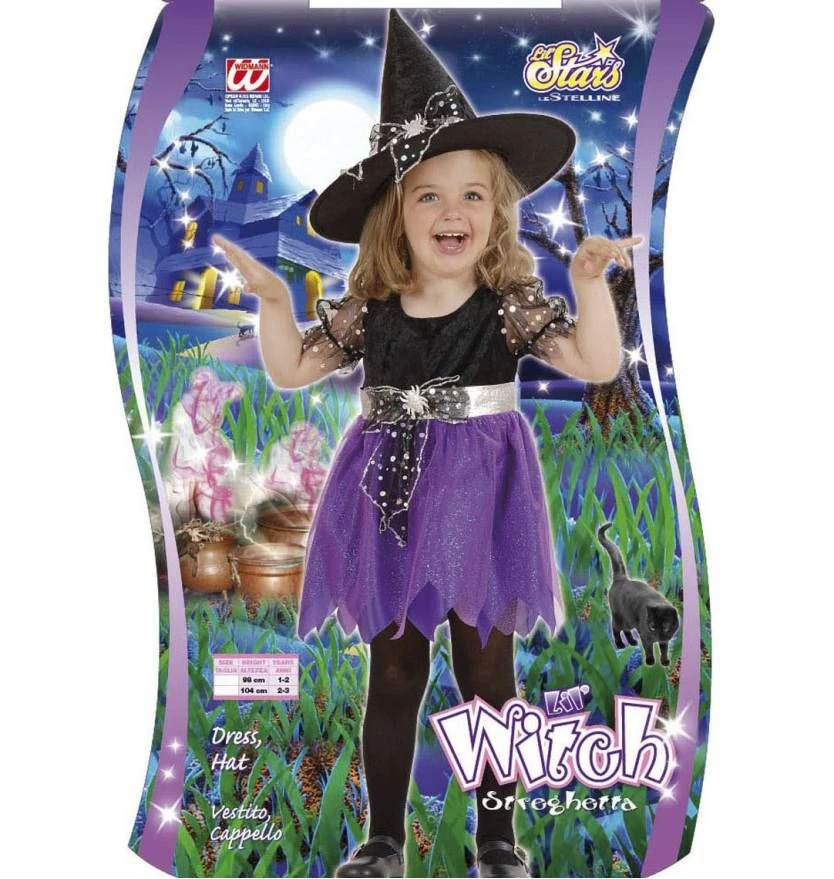 Paarse Heksenjurkjes Met Strik Voor Peuters 2 Paarse Heksenjurkjes Met Strik Voor Peuters - Afbeelding 2