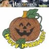 Raamsticker Met Grote Pompoen Voor Halloween