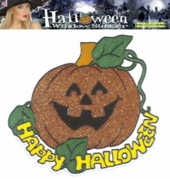 Raamsticker Met Grote Pompoen Voor Halloween