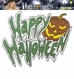 Raamsticker Met Tekst "Happy Halloween"