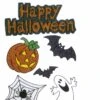 Raamstickers Happy Halloween Met Griezels