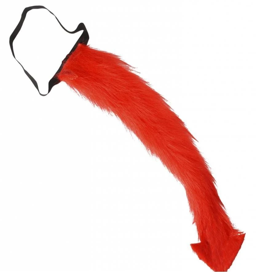 Rode Duivels Staarten Met Pluche Voor Duivelspakken 1 Rode Duivels Staarten Met Pluche Voor Duivelspakken