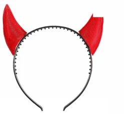 Rode Spiegelende Duivelshoorntjers Voor Duivelspakken