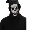 Schedelmasker Met Kap En Pailletten Voor Zombies