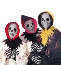 Skelet Opmaakset Voor Halloween