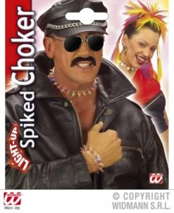 Spijker Hals- Of Armband Met Led-licht Voor Halloween 9 Spijker Hals- Of Armband Met Led-licht Voor Halloween -HalloweenkledingVerkoop spijker hals of armband met led licht voor hallowe 4