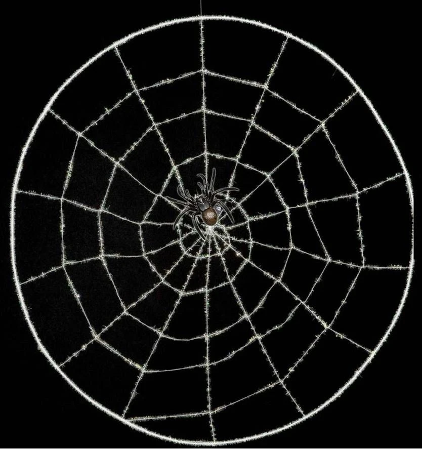 Spinnenweb Met Nep Spin Voor Halloween 1 Spinnenweb Met Nep Spin Voor Halloween