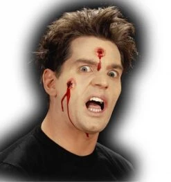 Twee Nep Kogelgaten Voor Halloween