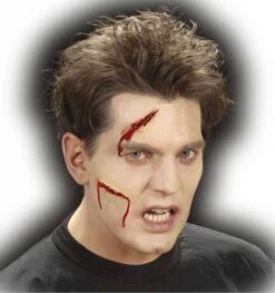 Twee Nep Snijwonden Voor Op Je Huid Met Halloween