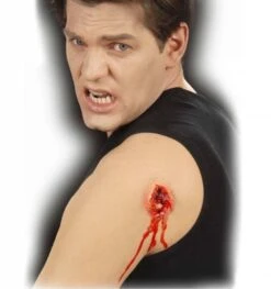 Uitgaande Kogelwond Voor Op Je Huid Voor Halloween