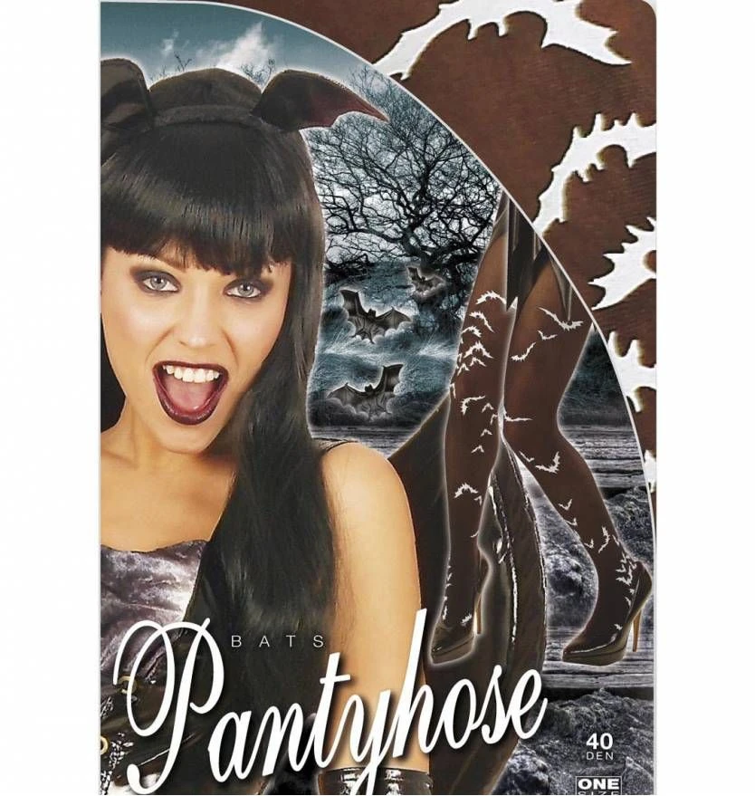 Vleermuis Panty's Voor Halloween Party's 2 Vleermuis Panty's Voor Halloween Party's - Afbeelding 2