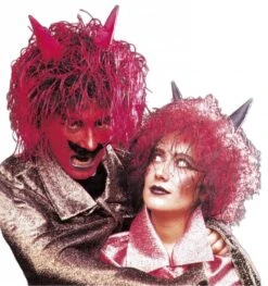 Woeste Rode Duivelspruiken Voor Halloween