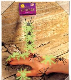 Zakje Met 6 Spinnen Die Licht Geven In Het Donker