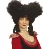 Zwart Barokke Halloween Pruik Voor Dames