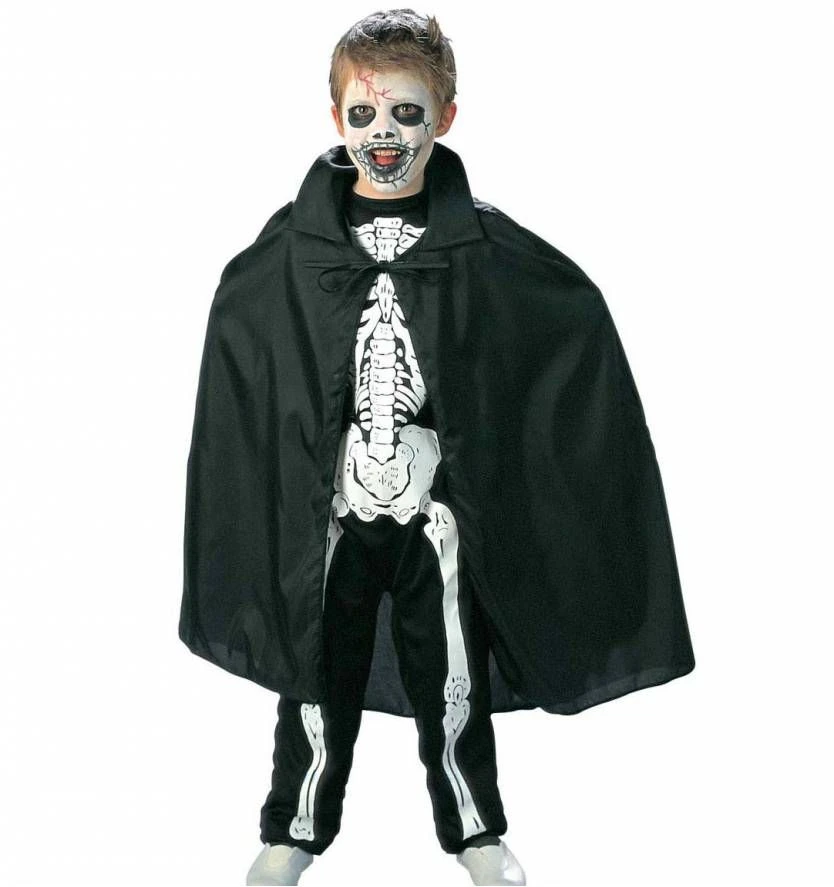 Zwarte Halloween Cape Voor Kinderen 2 Zwarte Halloween Cape Voor Kinderen - Afbeelding 2