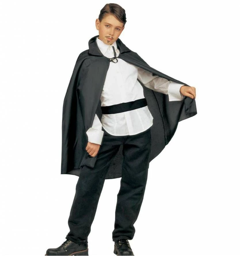 Zwarte Halloween Cape Voor Kinderen 1 Zwarte Halloween Cape Voor Kinderen