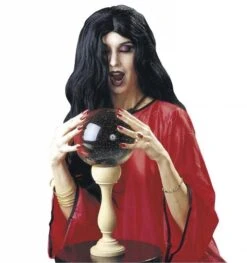 Zwarte Heksenpruik Amalia Voor Halloween