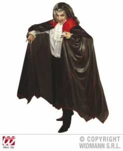 Zwarte Vampiers Cape 150 Cm Lang